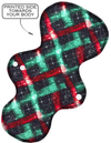 Asymmetric - Yuletide Plaid - SINGLE PAD - Select your size