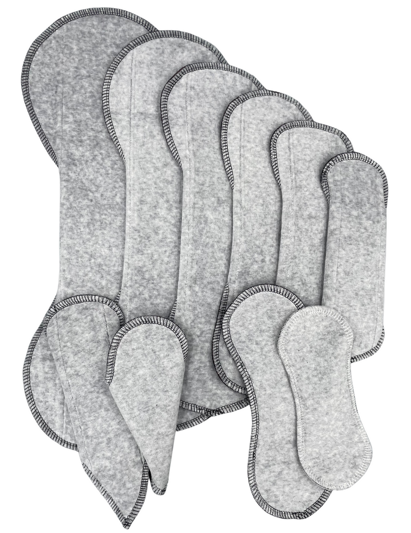 Heather Gray Velour - SINGLE PAD - Select your size