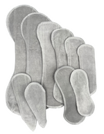 Light Grey Velour - SINGLE PAD - Select your size