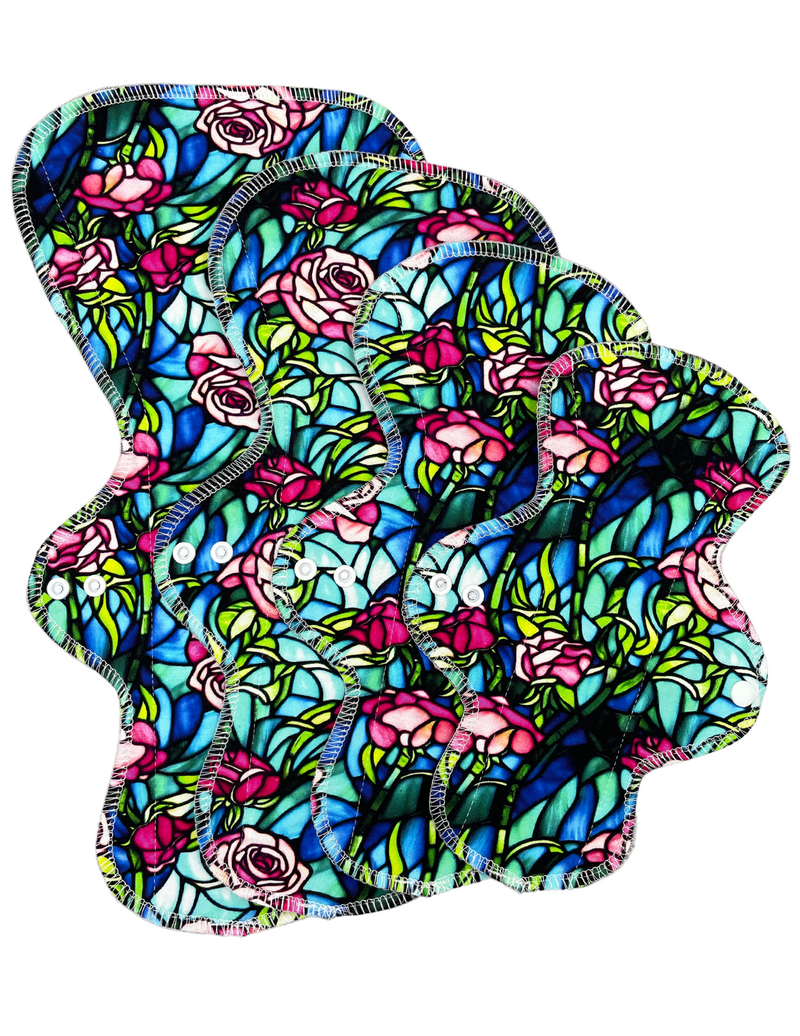 Asymmetric - Stained Glass Roses - SINGLE PAD - Select your size